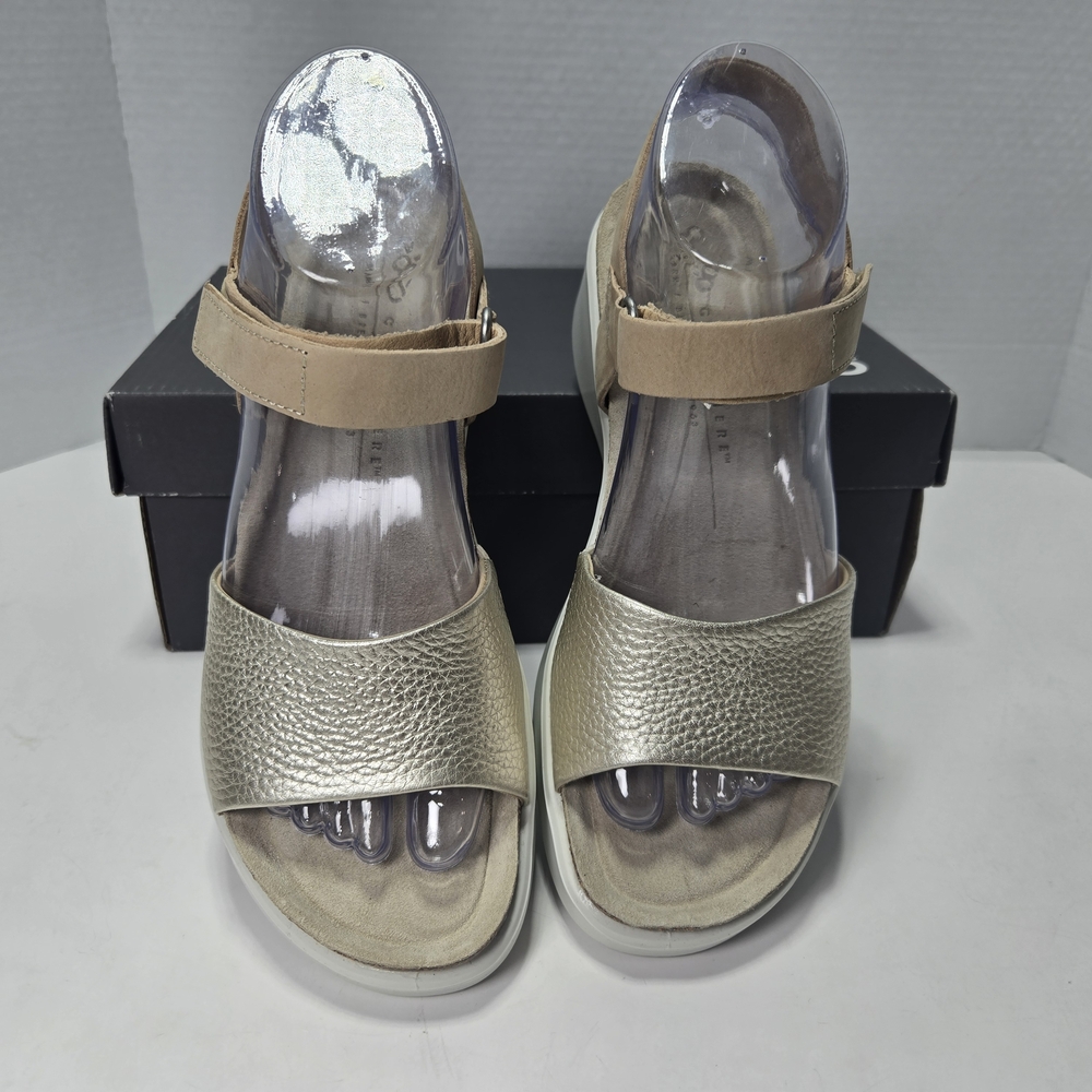 ECCO Women's Flowt Wedge Nubuck Leather Cork Sandals Size 7 - 7.5 - Picture 6 of 14